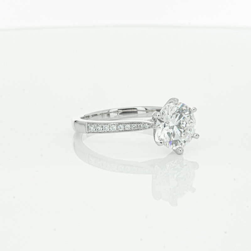 18ct White Gold Diamond Zenith Ring-Ring-Walker & Hall