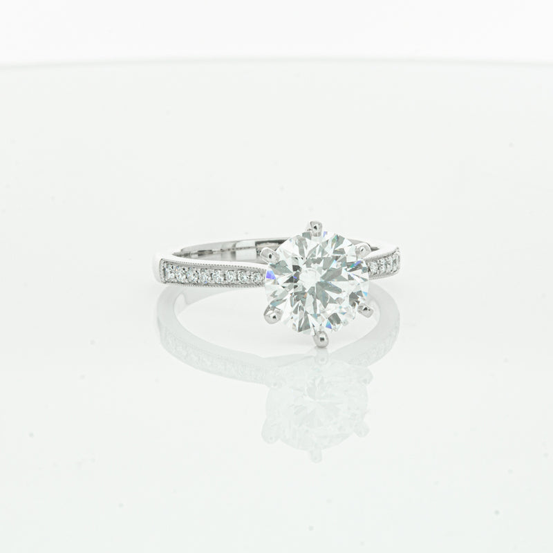 18ct White Gold Diamond Zenith Ring-Ring-Walker & Hall