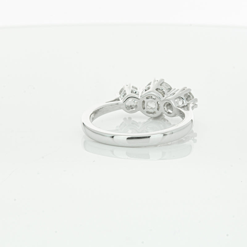 18ct White Gold Three Stone Diamond Heritage Ring-Ring-Walker & Hall