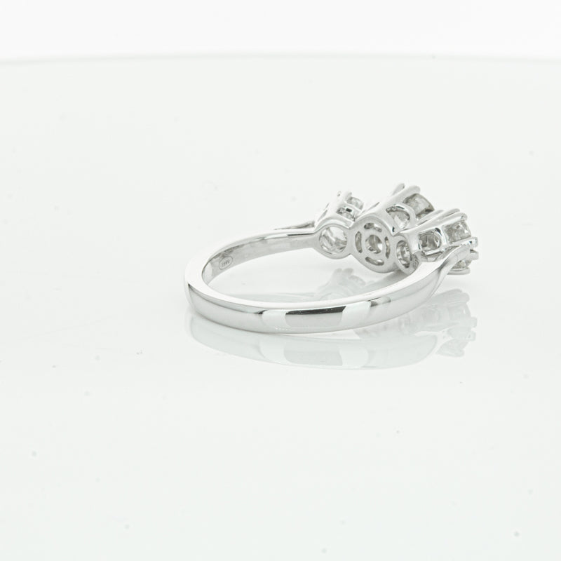 18ct White Gold Three Stone Diamond Heritage Ring-Ring-Walker & Hall