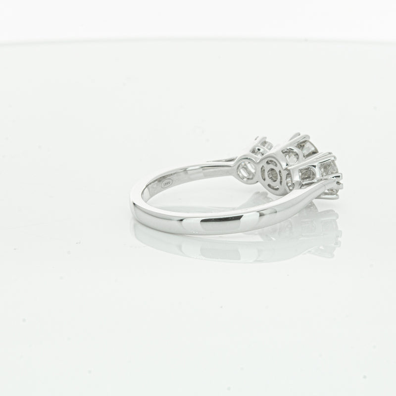 18ct White Gold Three Stone Diamond Heritage Ring-Ring-Walker & Hall