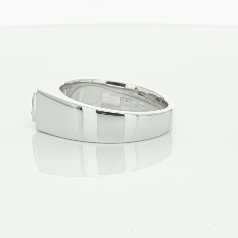 Platinum 1.40ct Baguette Diamond Mens Ring-Ring-Walker & Hall