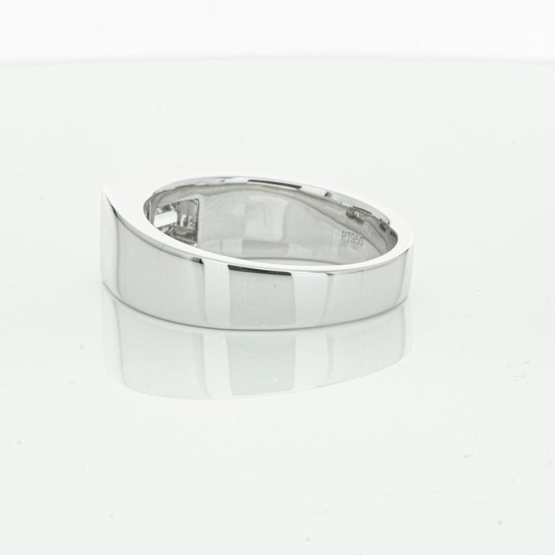 Platinum 1.40ct Baguette Diamond Mens Ring-Ring-Walker & Hall