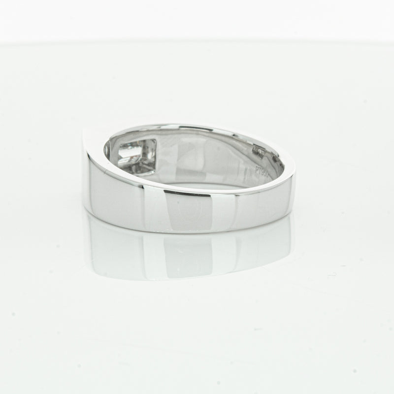 Platinum 1.40ct Baguette Diamond Mens Ring-Ring-Walker & Hall