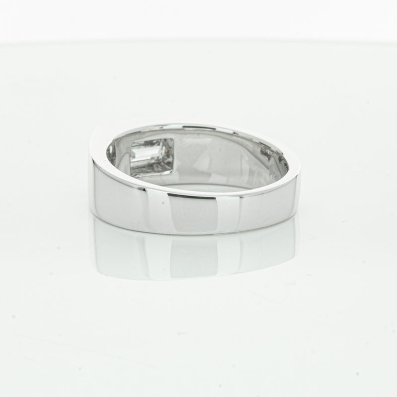 Platinum 1.40ct Baguette Diamond Mens Ring-Ring-Walker & Hall
