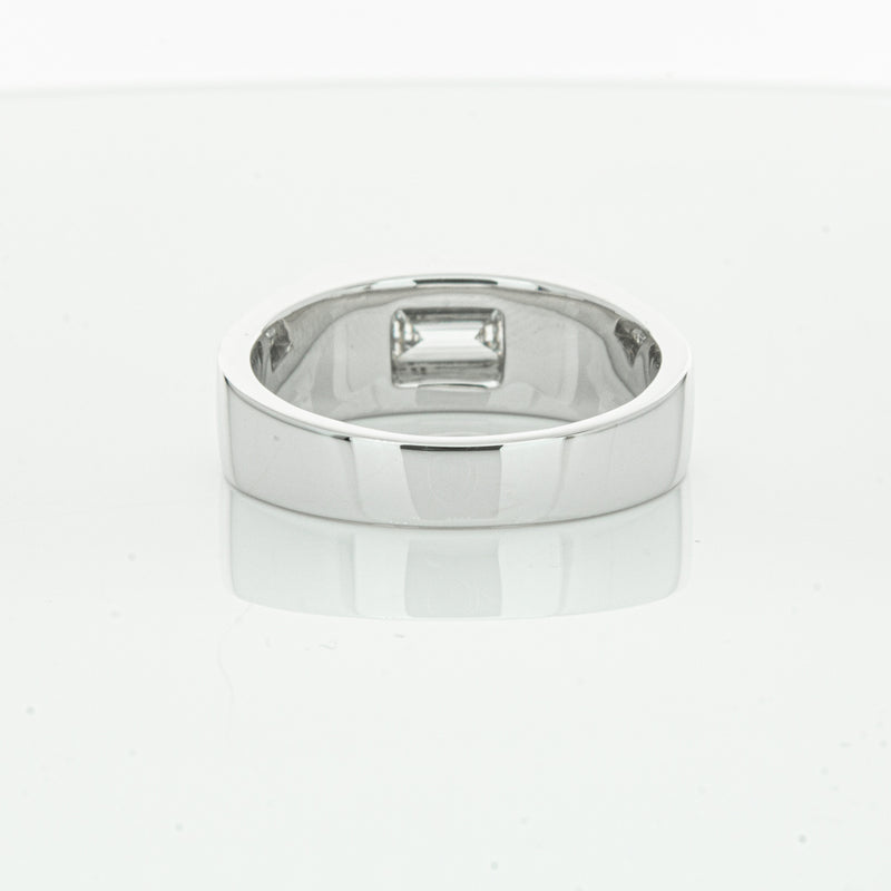 Platinum 1.40ct Baguette Diamond Mens Ring-Ring-Walker & Hall