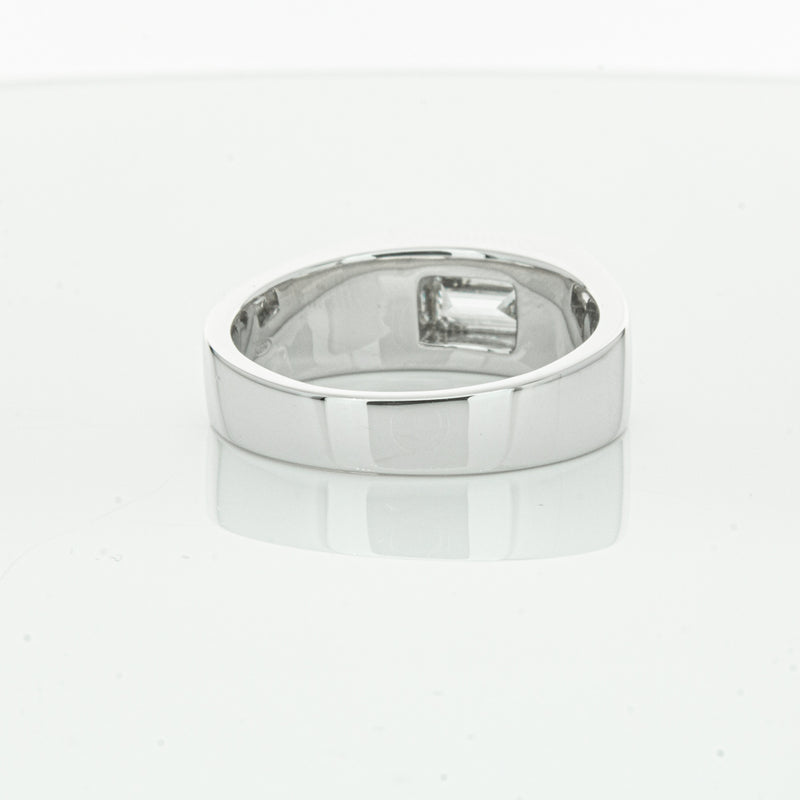 Platinum 1.40ct Baguette Diamond Mens Ring-Ring-Walker & Hall