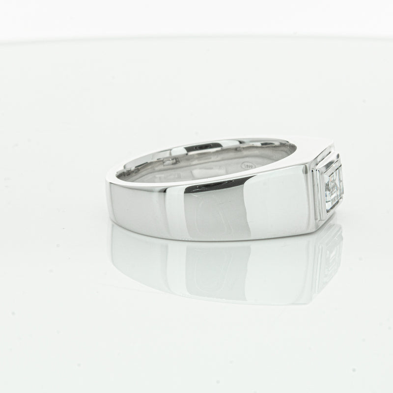 Platinum 1.40ct Baguette Diamond Mens Ring-Ring-Walker & Hall