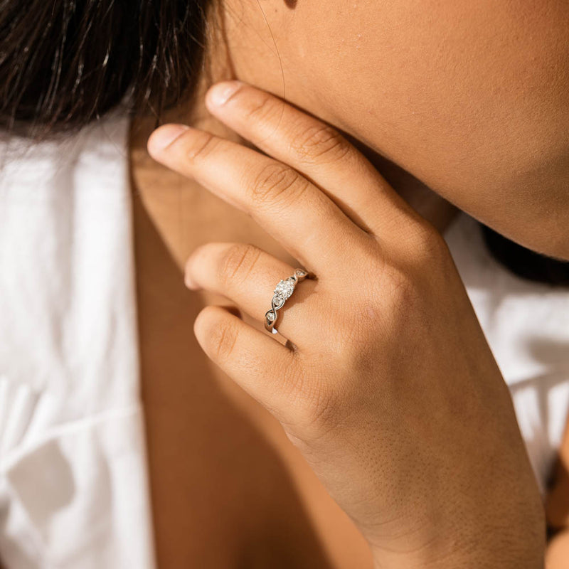 Deja Vu 9ct White Gold .50ct Diamond Ring-Ring-Walker & Hall