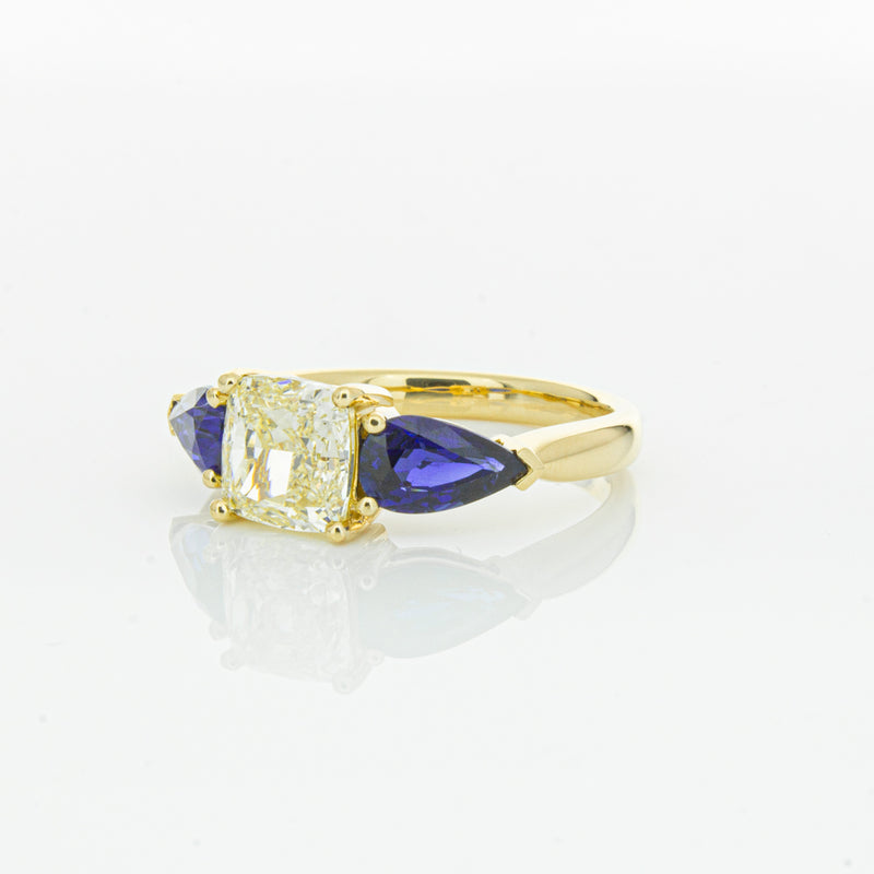 18ct Yellow Gold Yellow Diamond & Sapphire Ayla Ring-Ring-Walker & Hall