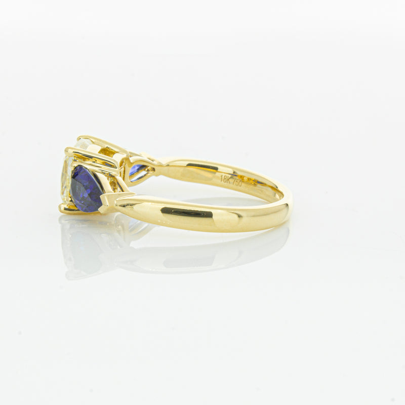 18ct Yellow Gold Yellow Diamond & Sapphire Ayla Ring-Ring-Walker & Hall
