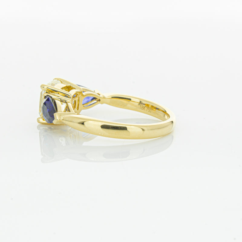 18ct Yellow Gold Yellow Diamond & Sapphire Ayla Ring-Ring-Walker & Hall