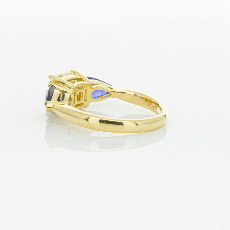 18ct Yellow Gold Yellow Diamond & Sapphire Ayla Ring-Ring-Walker & Hall