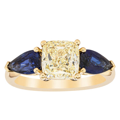 18ct Yellow Gold Yellow Diamond & Sapphire Ayla Ring-Ring-Walker & Hall