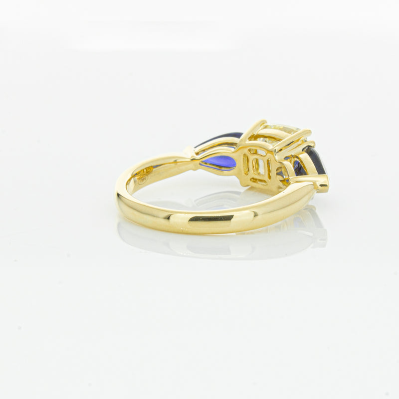 18ct Yellow Gold Yellow Diamond & Sapphire Ayla Ring-Ring-Walker & Hall