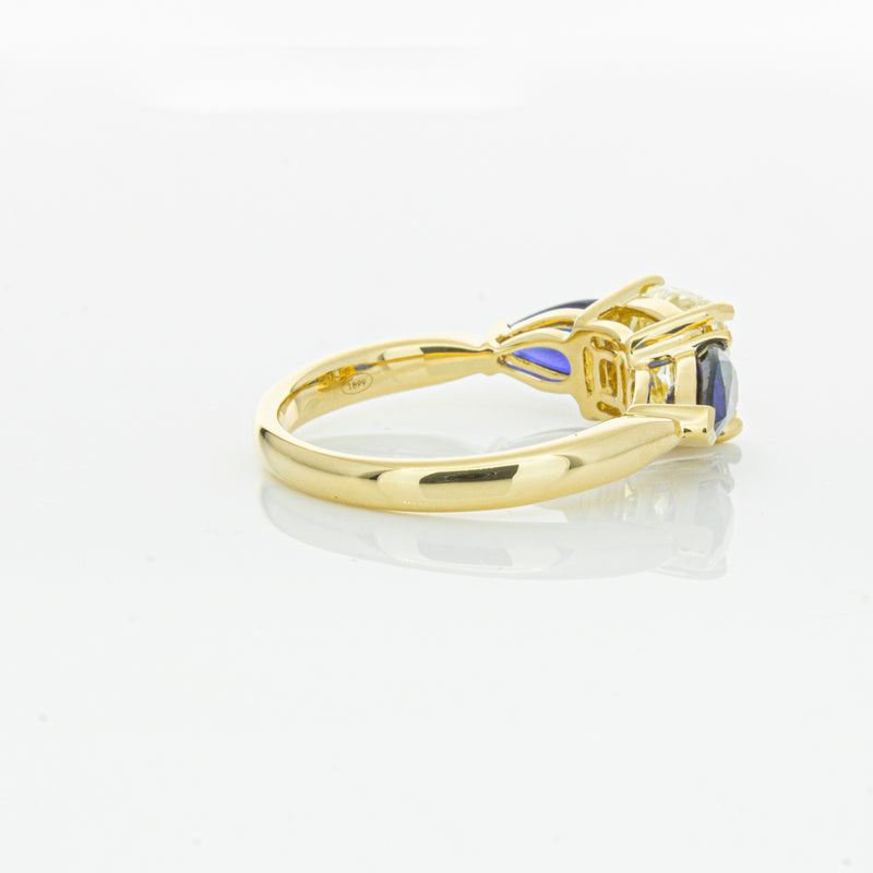 18ct Yellow Gold Yellow Diamond & Sapphire Ayla Ring-Ring-Walker & Hall