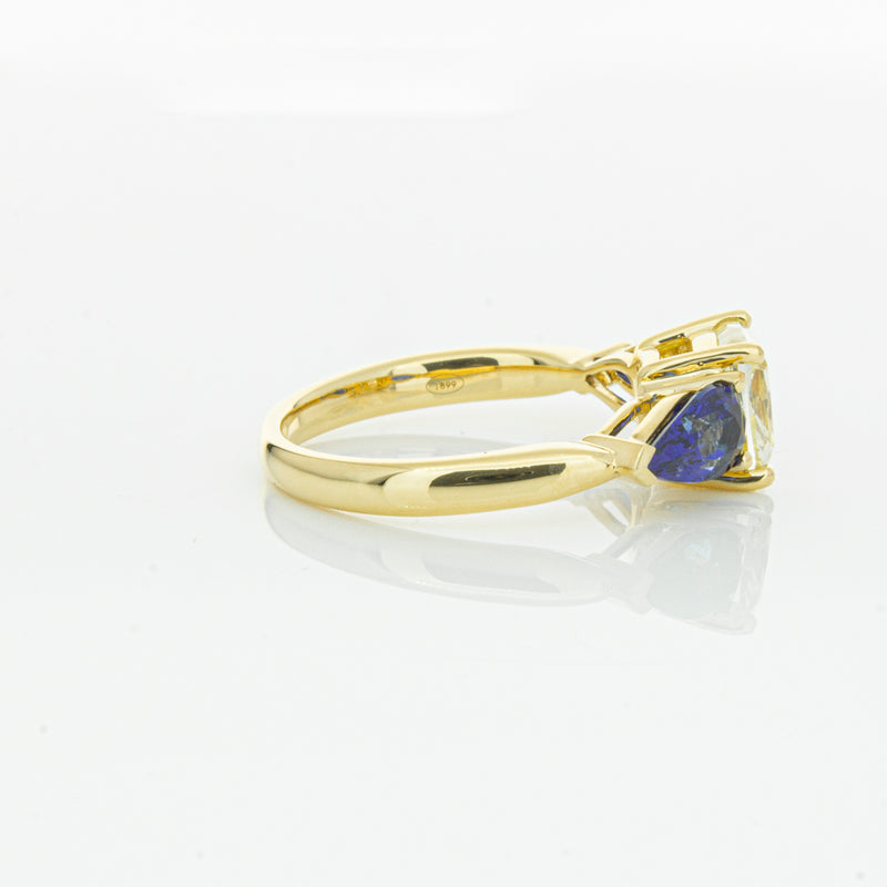 18ct Yellow Gold Yellow Diamond & Sapphire Ayla Ring-Ring-Walker & Hall