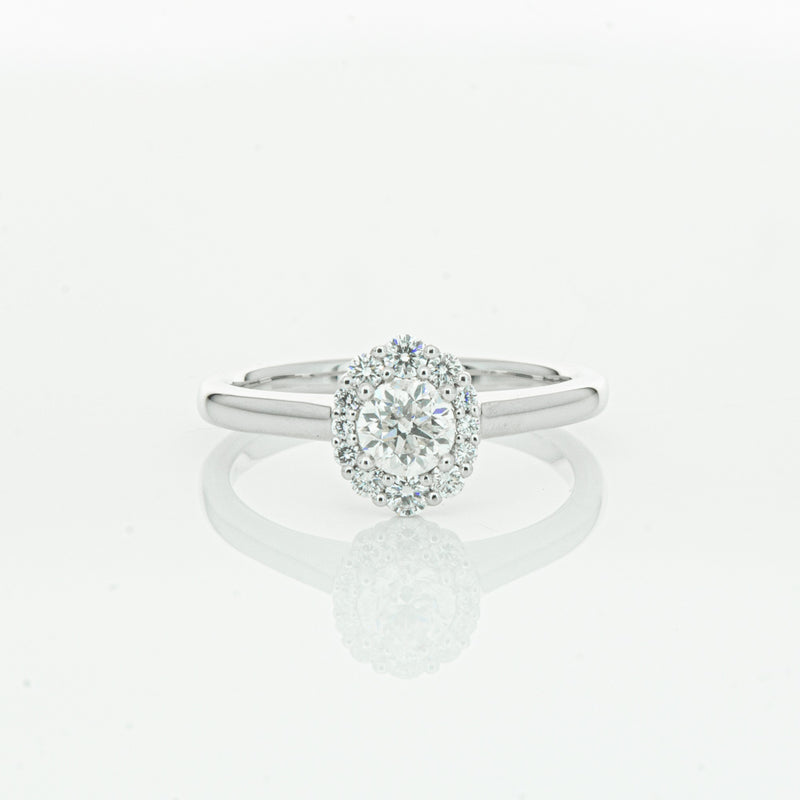 18ct White Gold .40ct Diamond Cello Ring-Ring-Walker & Hall