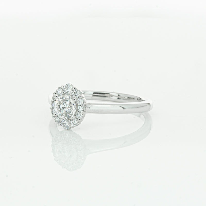 18ct White Gold .40ct Diamond Cello Ring-Ring-Walker & Hall