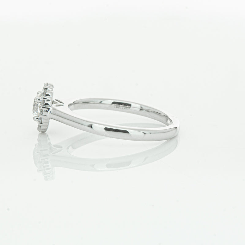 18ct White Gold .40ct Diamond Cello Ring-Ring-Walker & Hall