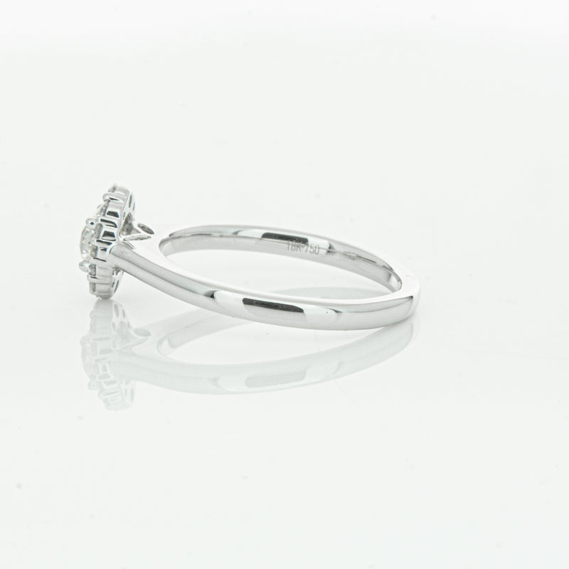 18ct White Gold .40ct Diamond Cello Ring-Ring-Walker & Hall