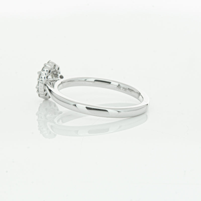 18ct White Gold .40ct Diamond Cello Ring-Ring-Walker & Hall