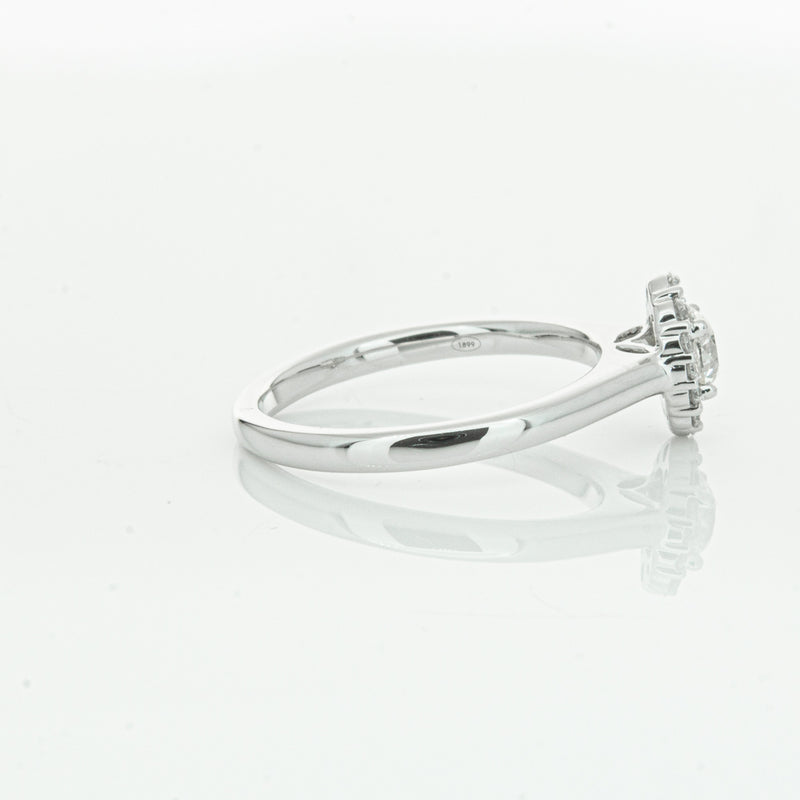 18ct White Gold .40ct Diamond Cello Ring-Ring-Walker & Hall