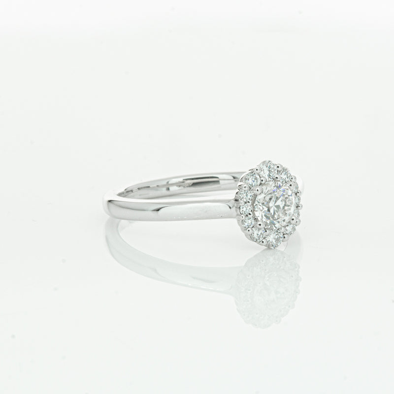 18ct White Gold .40ct Diamond Cello Ring-Ring-Walker & Hall