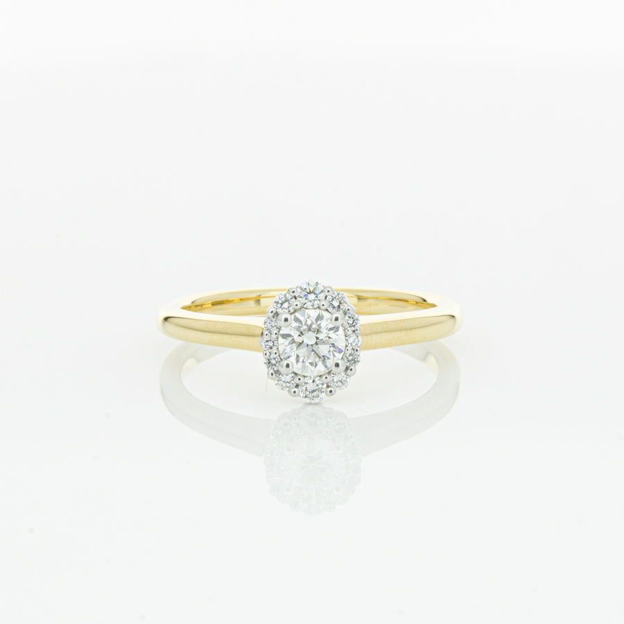 18ct Yellow Gold Diamond Cello Ring-Ring-Walker & Hall