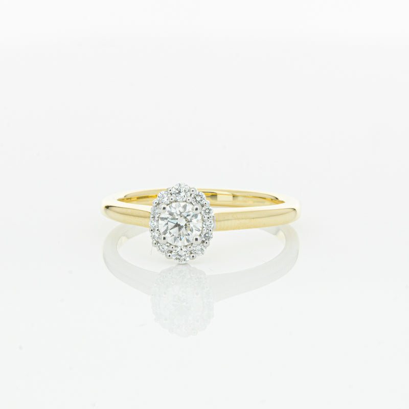 18ct Yellow Gold Diamond Cello Ring-Ring-Walker & Hall