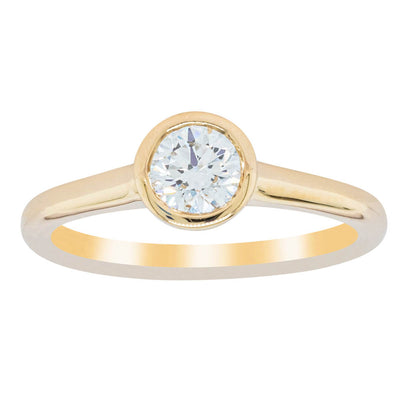 18ct Yellow Gold .50ct Diamond Natalia Ring-Ring-Walker & Hall