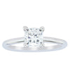 18ct White Gold 1.00ct Cushion Cut Diamond Melba Ring-Ring-Walker & Hall