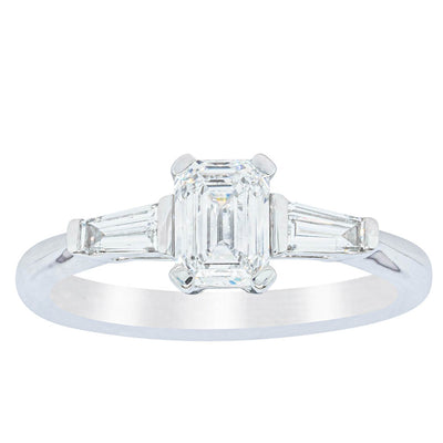 18ct White Gold .80ct Diamond Ring-Ring-Walker & Hall