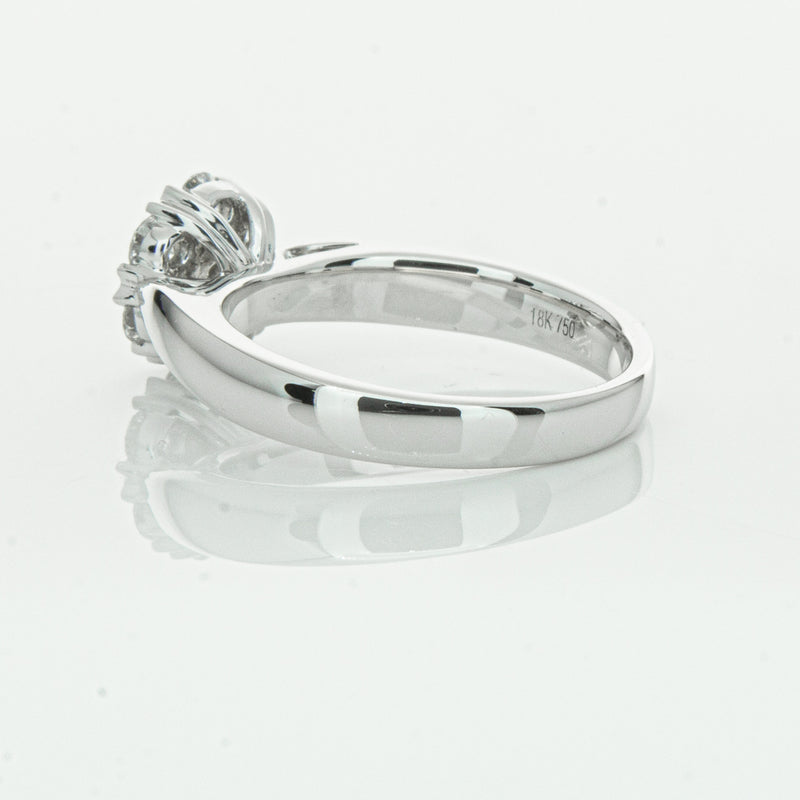 18ct White Gold .65ct Diamond Lotus Ring-Ring-Walker & Hall