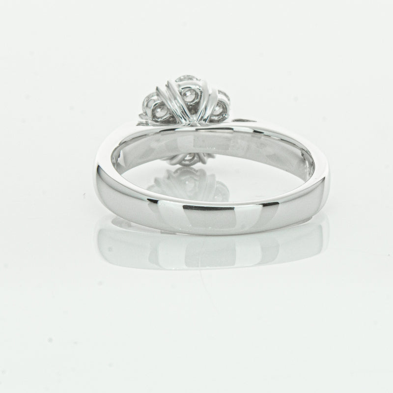 18ct White Gold .65ct Diamond Lotus Ring-Ring-Walker & Hall