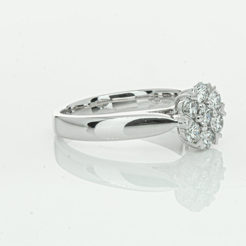 18ct White Gold .65ct Diamond Lotus Ring-Ring-Walker & Hall