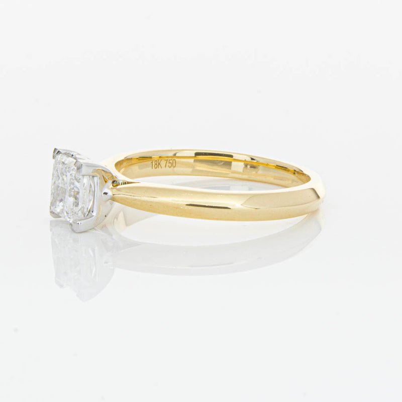 18ct Yellow Gold 1.00ct Princess Cut Diamond Venetian Ring-Ring-Walker & Hall