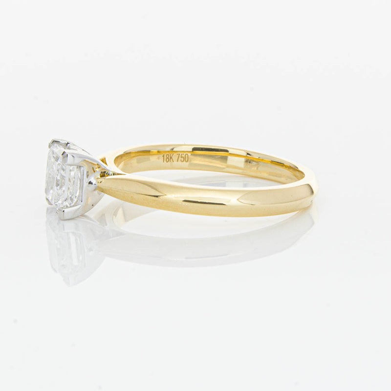 18ct Yellow Gold 1.00ct Princess Cut Diamond Venetian Ring-Ring-Walker & Hall