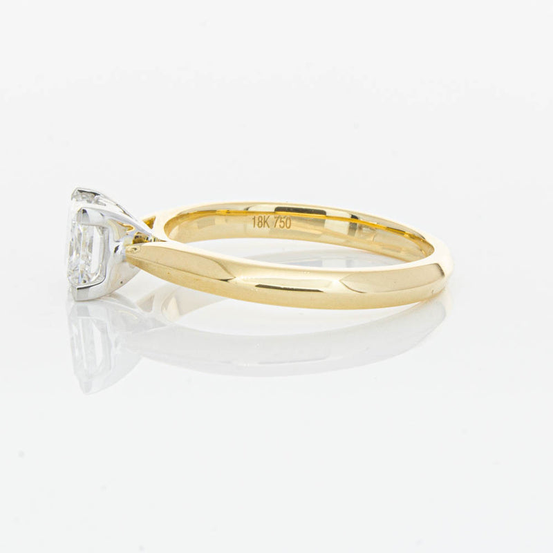 18ct Yellow Gold 1.00ct Princess Cut Diamond Venetian Ring-Ring-Walker & Hall