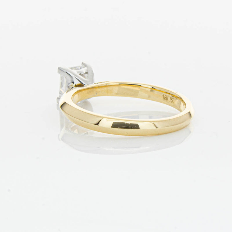 18ct Yellow Gold 1.00ct Princess Cut Diamond Venetian Ring-Ring-Walker & Hall