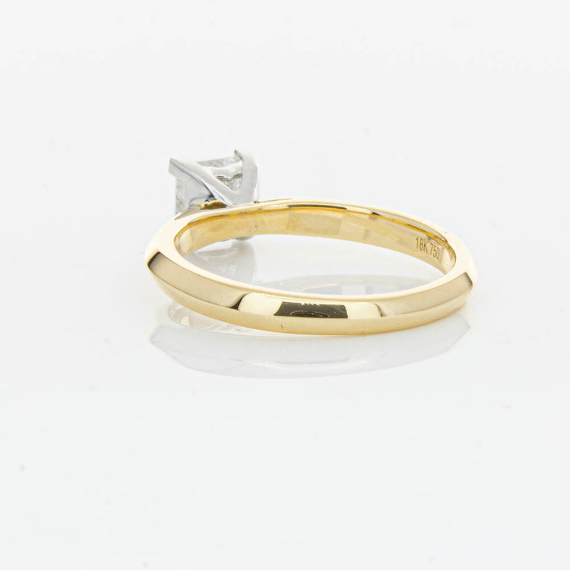 18ct Yellow Gold 1.00ct Princess Cut Diamond Venetian Ring-Ring-Walker & Hall