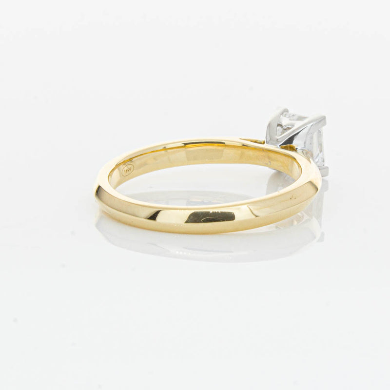 18ct Yellow Gold 1.00ct Princess Cut Diamond Venetian Ring-Ring-Walker & Hall