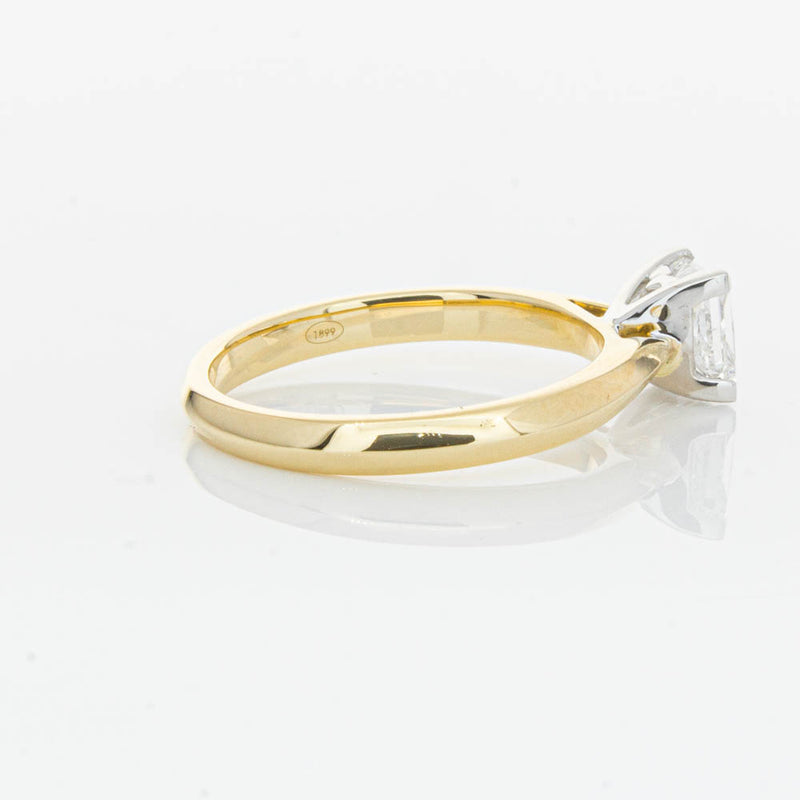 18ct Yellow Gold 1.00ct Princess Cut Diamond Venetian Ring-Ring-Walker & Hall