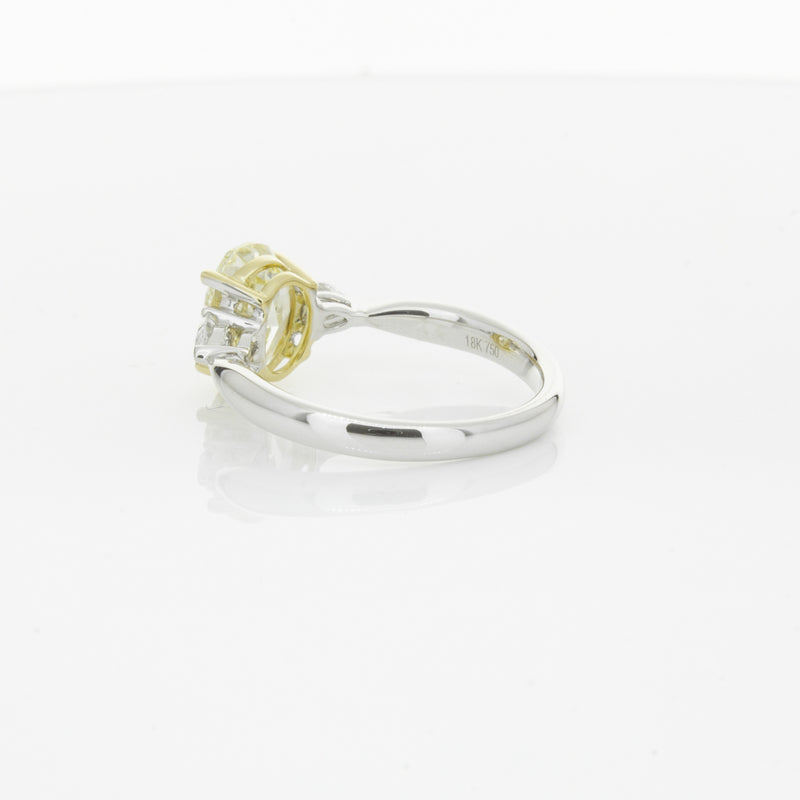 18ct White Gold Yellow Oval Cut Diamond Ayla Ring-Ring-Walker & Hall