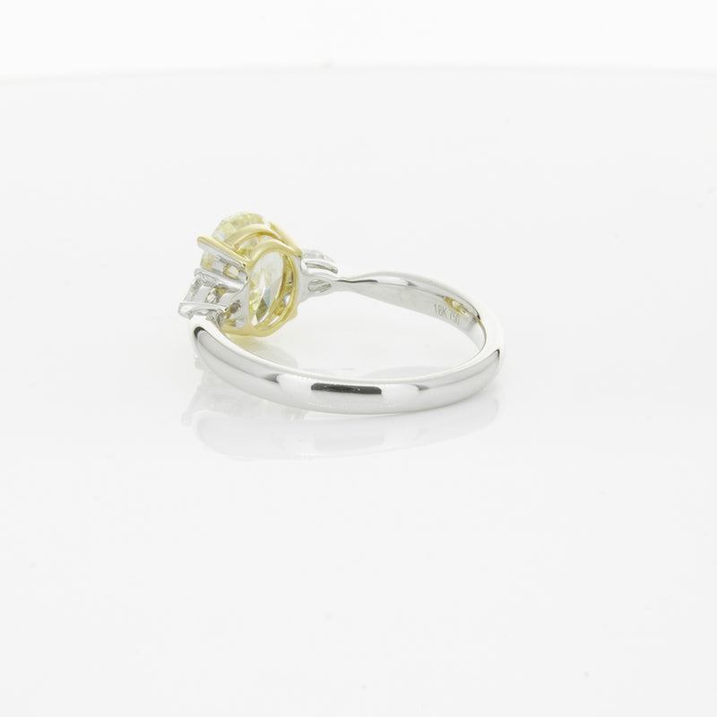 18ct White Gold Yellow Oval Cut Diamond Ayla Ring-Ring-Walker & Hall