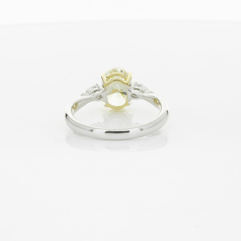 18ct White Gold Yellow Oval Cut Diamond Ayla Ring-Ring-Walker & Hall