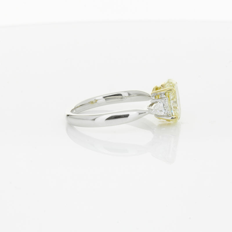 18ct White Gold Yellow Oval Cut Diamond Ayla Ring-Ring-Walker & Hall