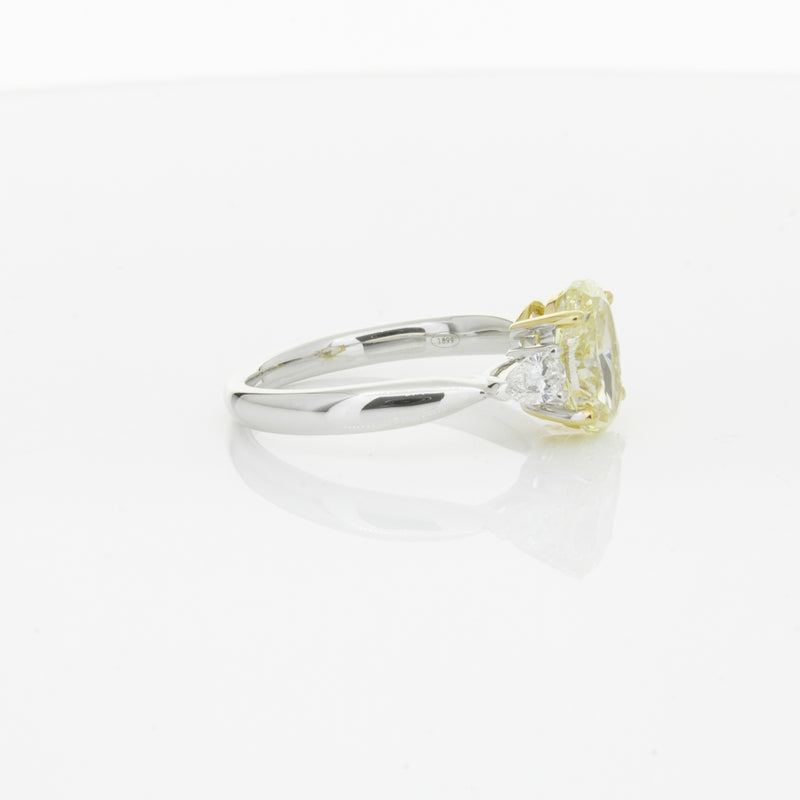 18ct White Gold Yellow Oval Cut Diamond Ayla Ring-Ring-Walker & Hall