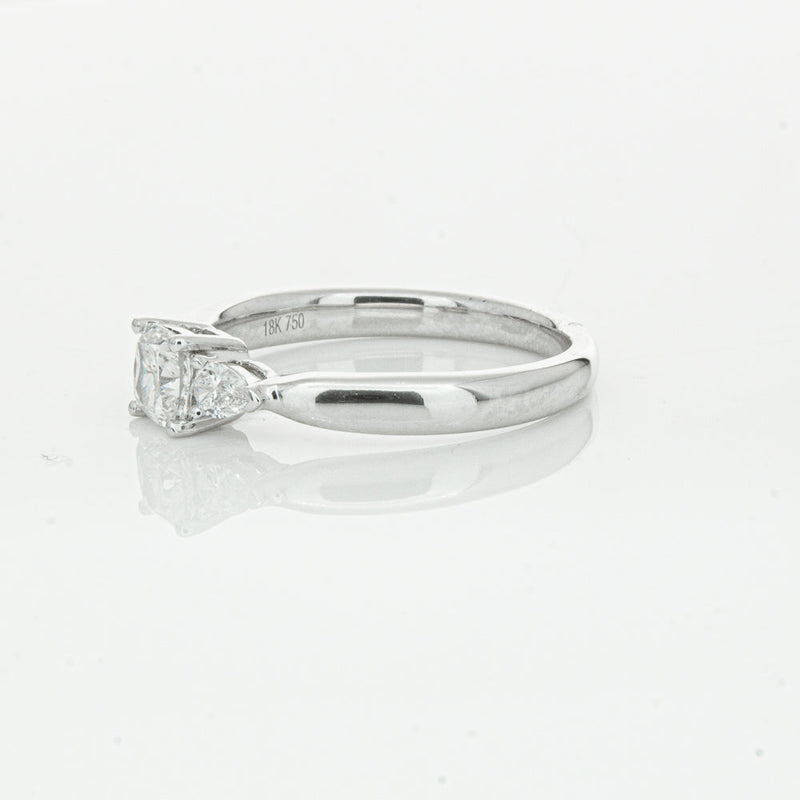 18ct White Gold .50ct Cushion Cut Diamond Ayla Ring-Ring-Walker & Hall