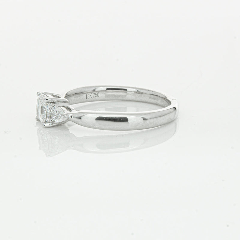 18ct White Gold .50ct Cushion Cut Diamond Ayla Ring-Ring-Walker & Hall